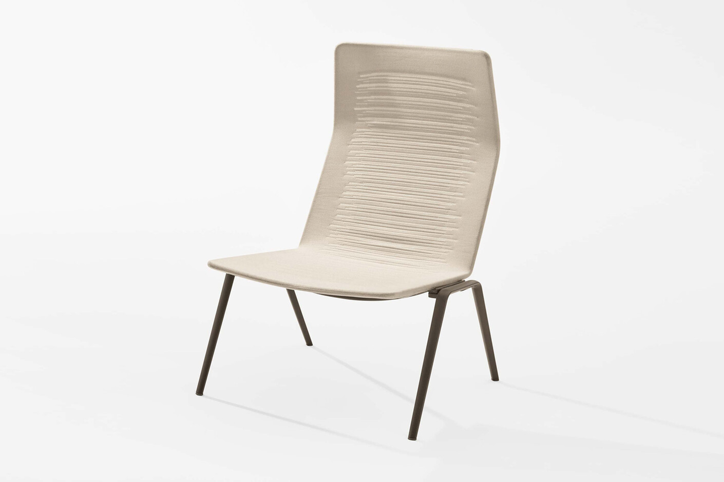 Zebra Knit high-back lounge chair