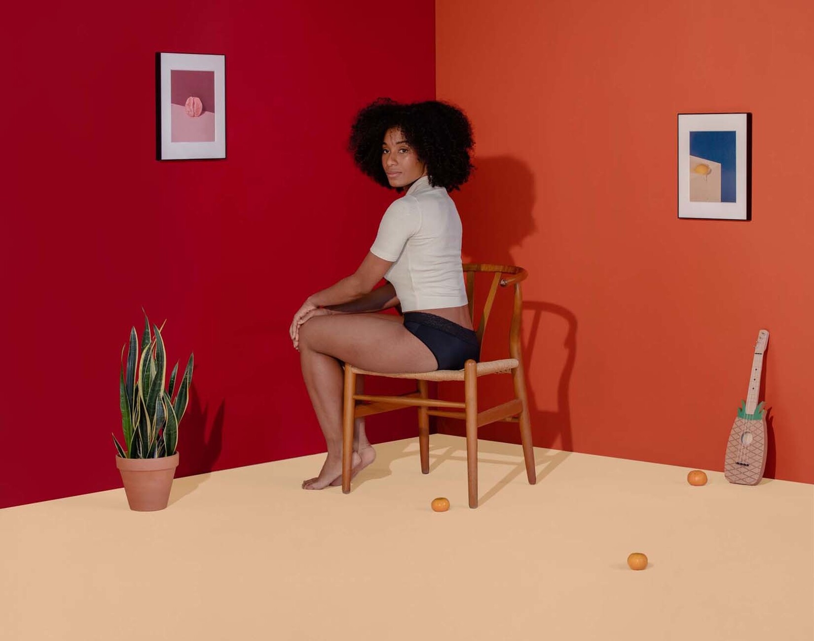With artistic presentation, Thinx promotes its underwear collection.