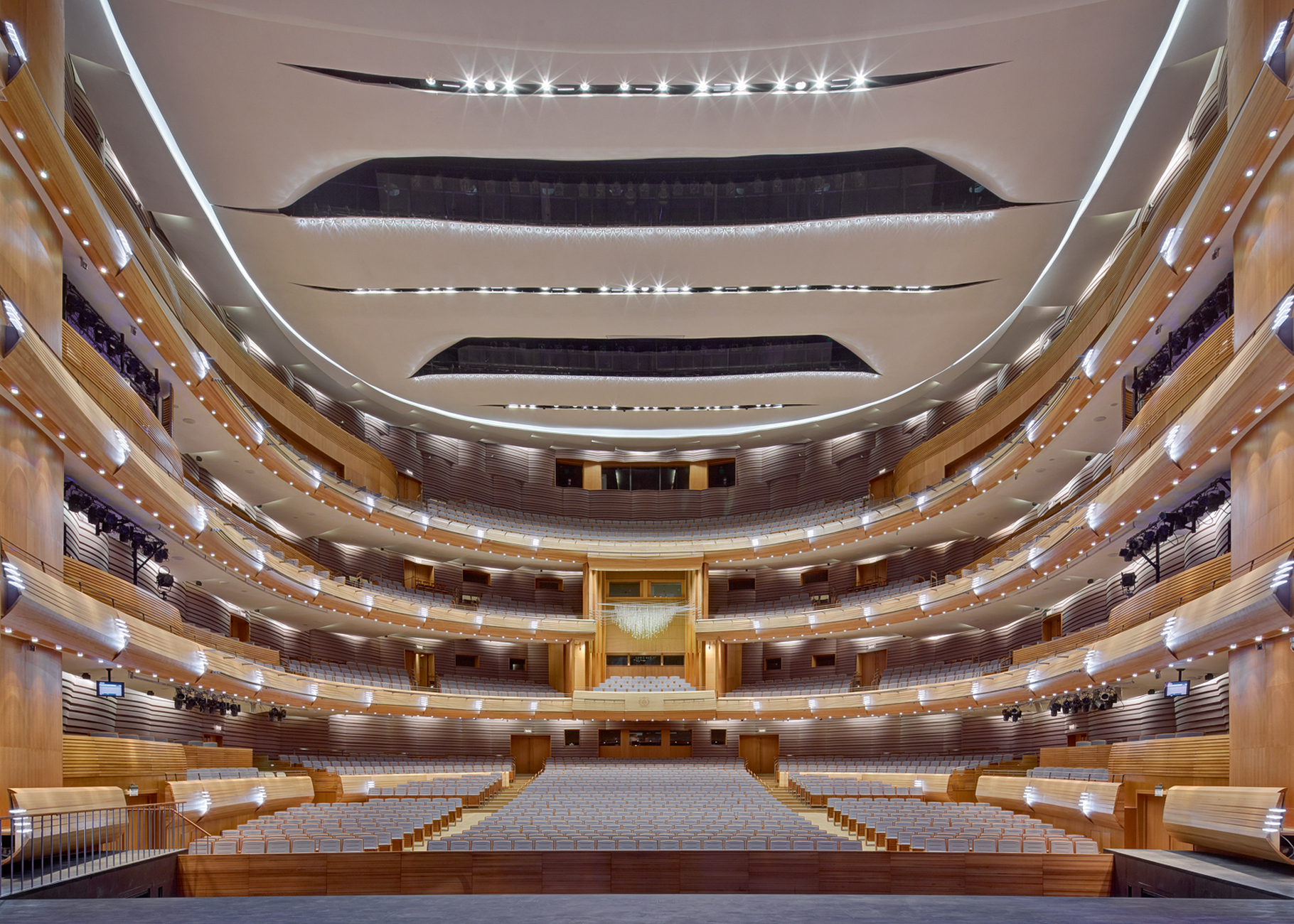 The auditorium with its classic horseshoe shape boasts outstanding acoustics.