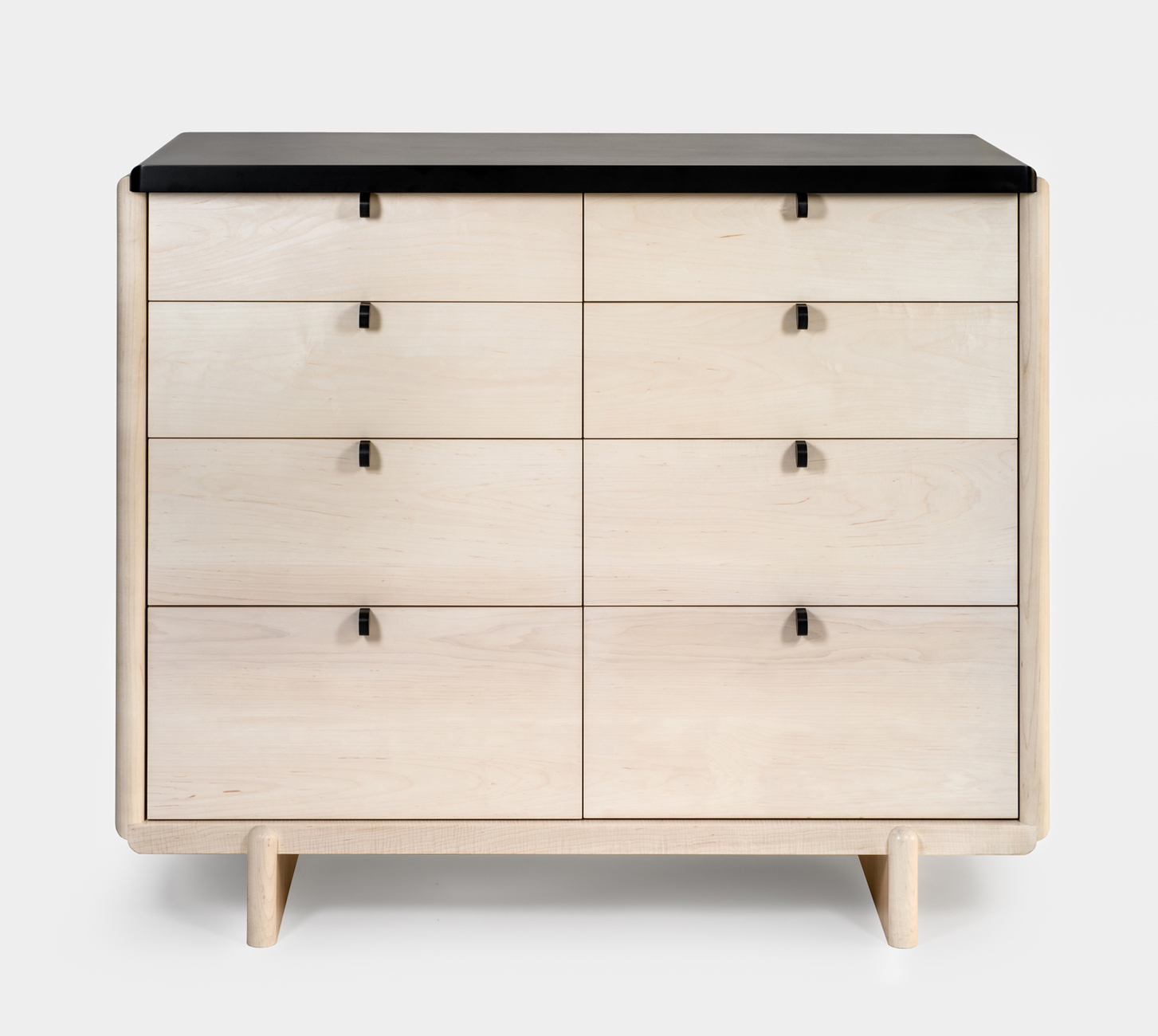 Nocturne Chest out of bleached maple, corian and with clear matte lacquer finish.
