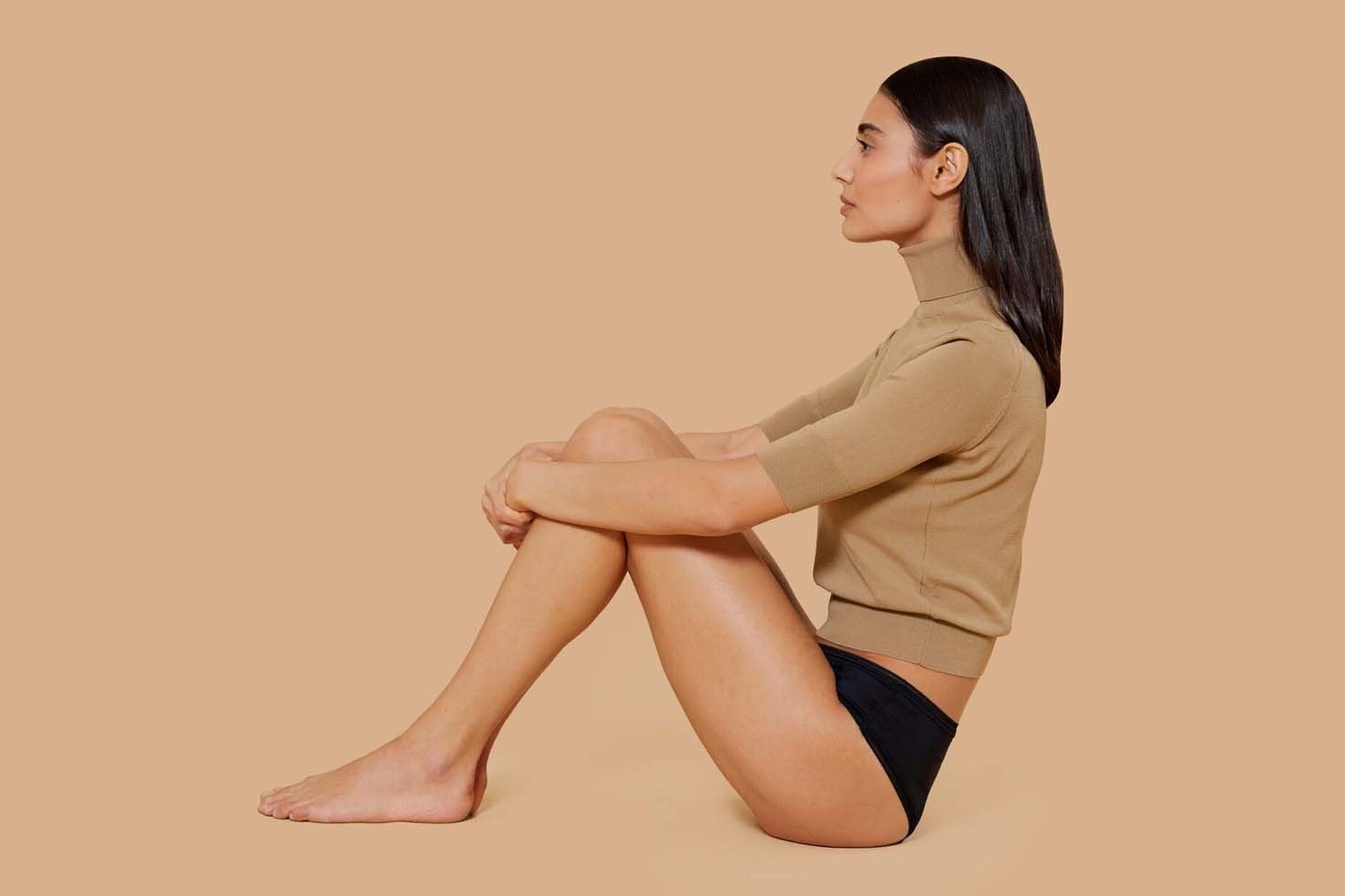 Advertising for menstruation underwear without sexual connotation: The New York company "Thinx" staged its model neutral.