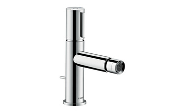 AXOR Uno Select bidet mixer with pop-up waste set
