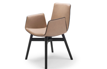 Amelie armchair with wooden frame cross