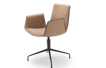 Amelie armchair with trestle leg