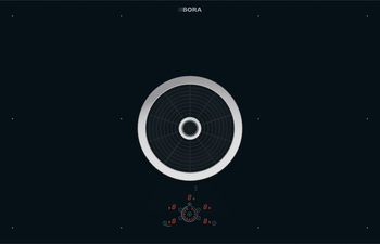 BORA Basic surface induction glass ceramic cooktop and integrated cooktop extractor - Recirculation