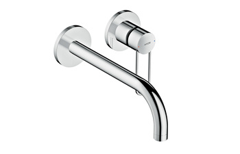 AXOR Uno Single lever basin mixer 225 for concealed installation, loop handle, wall-mounted