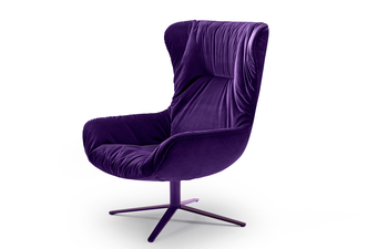 Leya wingback chair with x-base frame