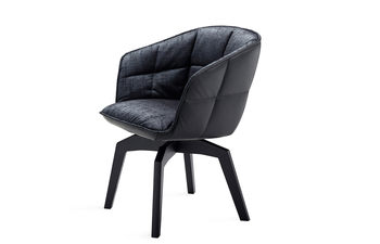 Marla armchair high with wooden frame and auto-return mechanism
