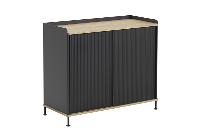 Enfold Sideboard Tall Oak Black Side Muuto 5000X5001 Hi Res