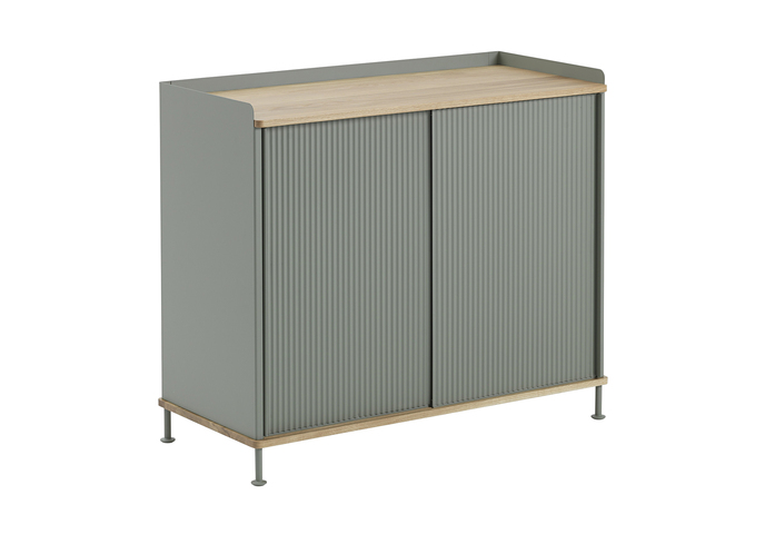 Enfold Sideboard Tall Oak Dusty Green Side Muuto 5000X5001 Hi Res
