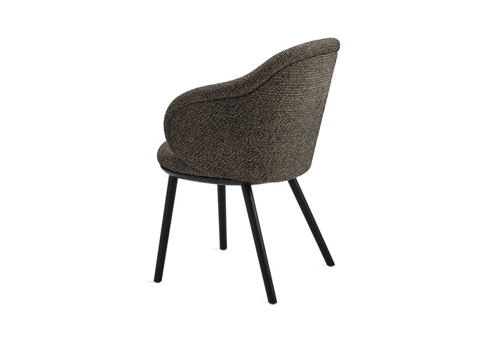 Freifrau Ona Curved Armchair woodenframe back