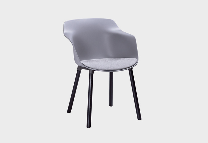 MATERIA Pax chair fully upholstered grey black