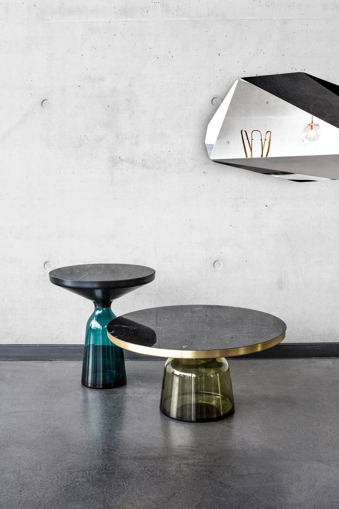 Hassos Bell Table Marble Piega Mirror Large