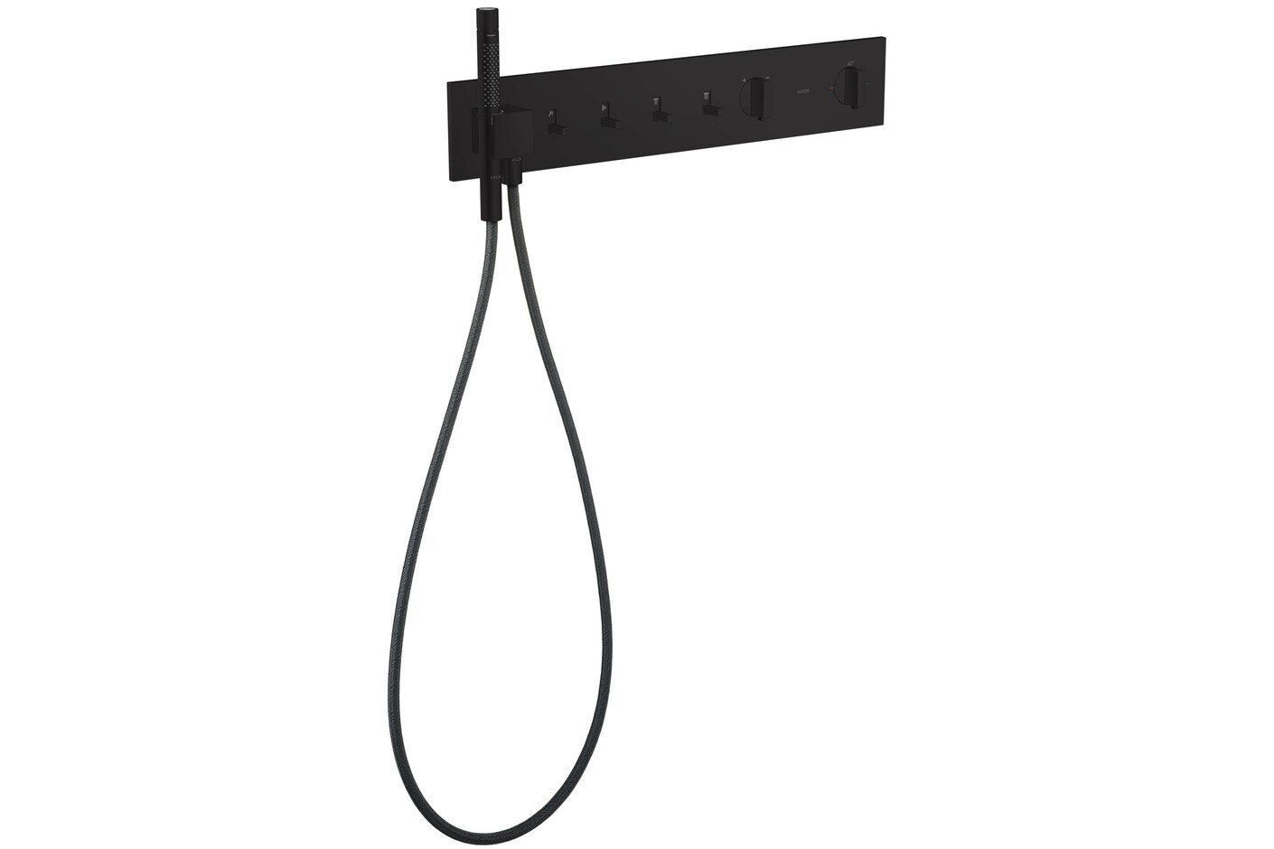 AXOR ShowerComposition Thermostatmodul 610/110 Unterputz für 4 Verbraucher Mattschwarz