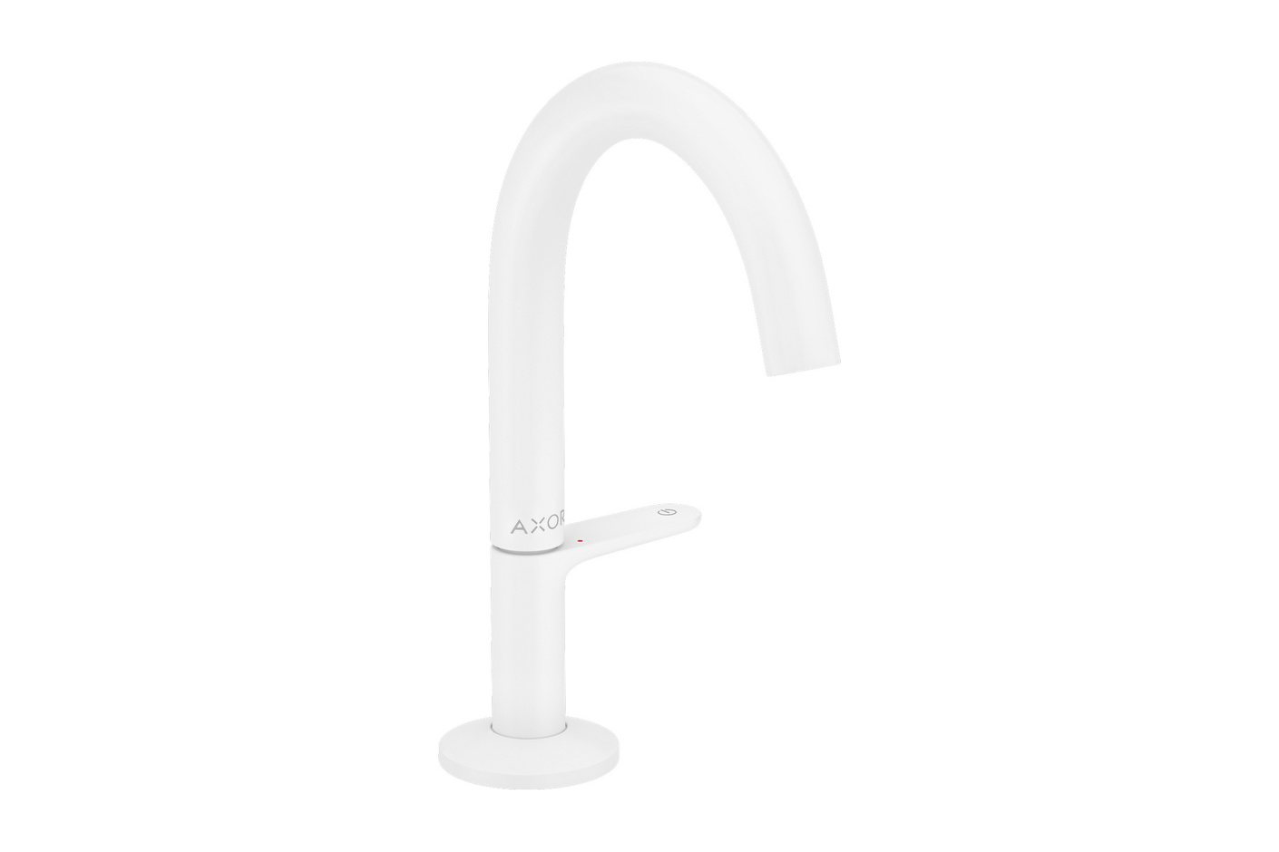 AXOR One Waschtischmischer Select 140 mit Push-Open Ablaufgarnitur | Mattweiß