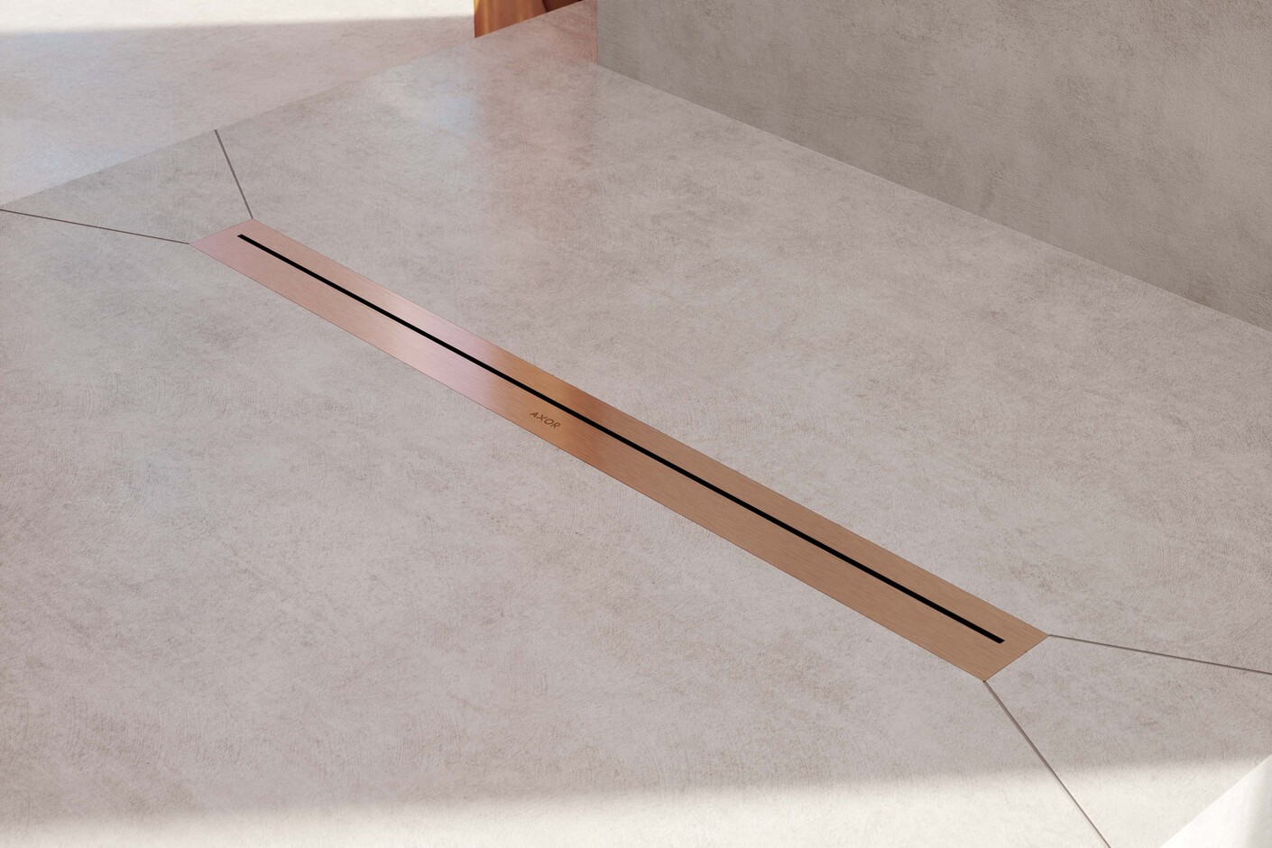 AXOR Drain Fertigset Duschrinne 900 | Brushed Red Gold