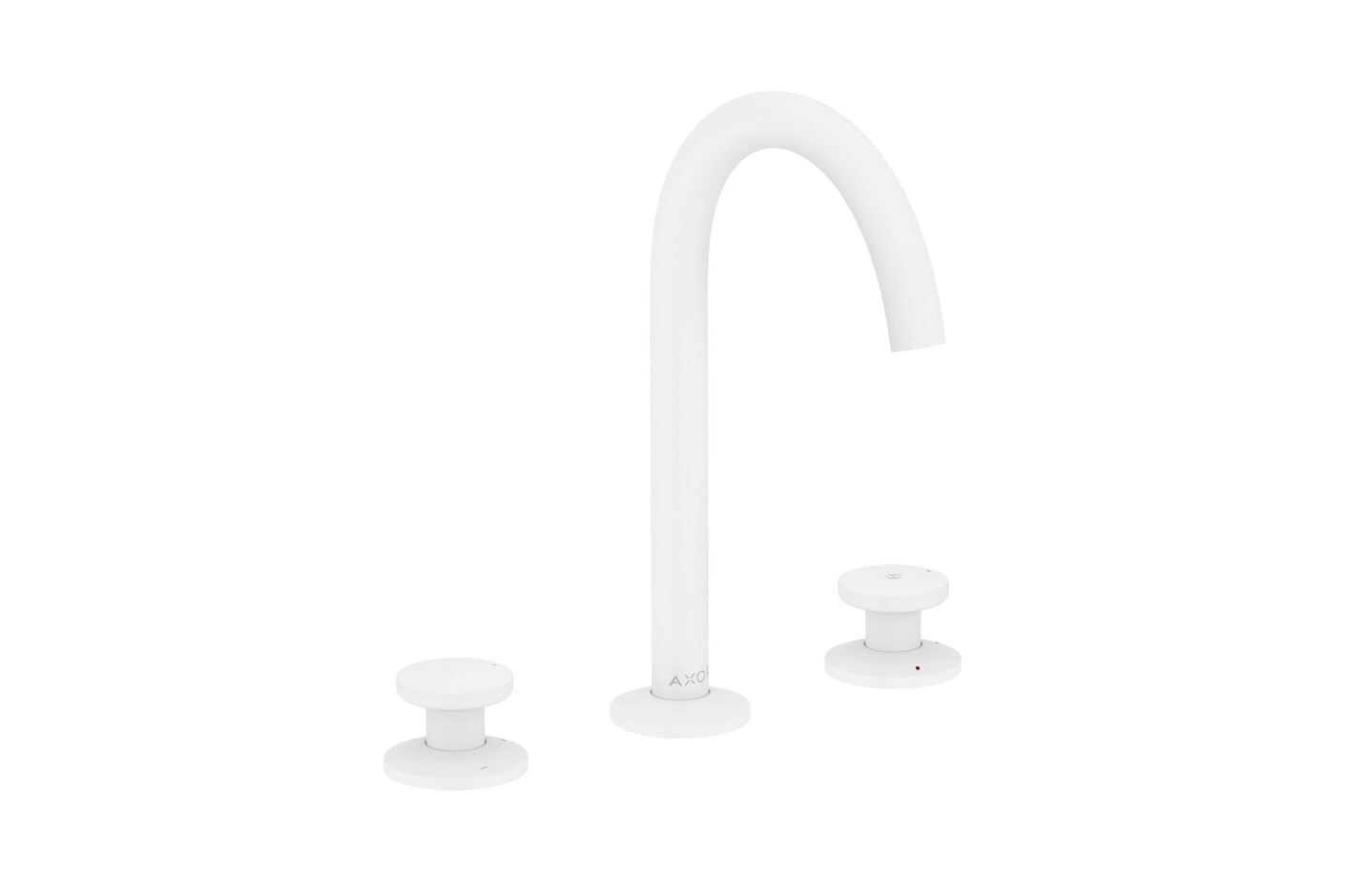 AXOR One 3-Loch Waschtischarmatur Select 170 mit Push-Open Ablaufgarnitur | Mattweiß