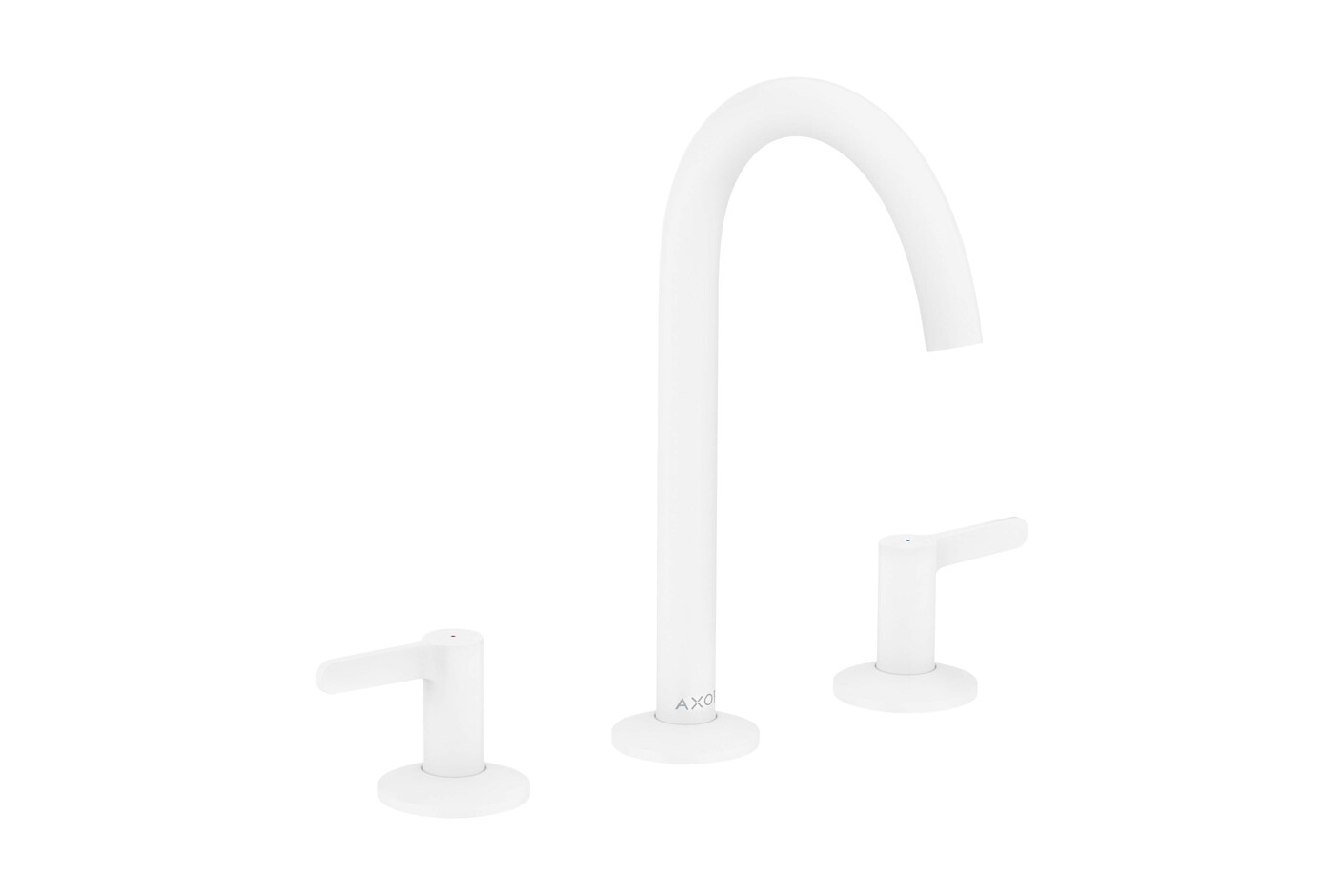 AXOR One 3-Loch Waschtischarmatur 170 mit Push-Open Ablaufgarnitur | Mattweiß