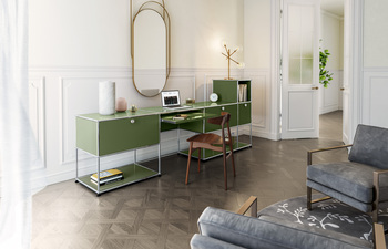 USM Haller Desk | Olive Green