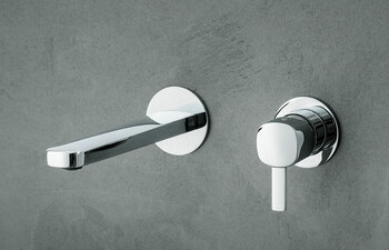 LAMÉ Wall-mount washbasin mixer