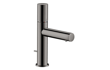 AXOR Uno Single lever basin mixer 110 with zero handle with pop-up waste set Polished Black Chrome