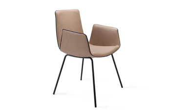 Amelie armchair with steele frame