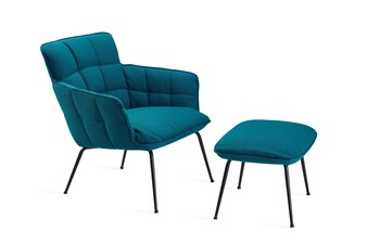 Marla easy chair low with steel frame