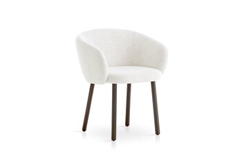 Huma upholstered dining armchair with metal legs T071 M