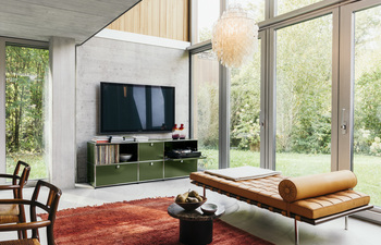 USM Haller TV Furniture | Olive Green