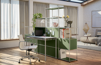 USM Haller Home Office | Olive Green
