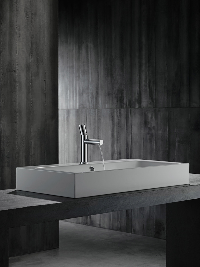 AXOR Uno Einhebel Waschtischmischer 110 mit Zerogriff und Ablaufgarnitur Brushed Nickel 02