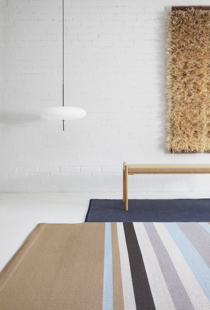 Paper yarn carpet Horizon 1351943 antique light blue top In Out carpet Ground 15320402 back interior
