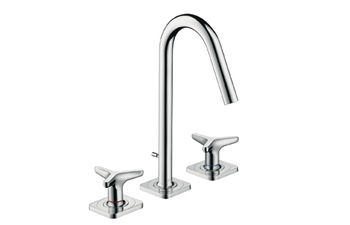 AXOR Citterio M 3-Hole Basin Mixer with star handles and escutcheons, DN15