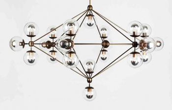 Modo Chandelier 6 sided 21x globes